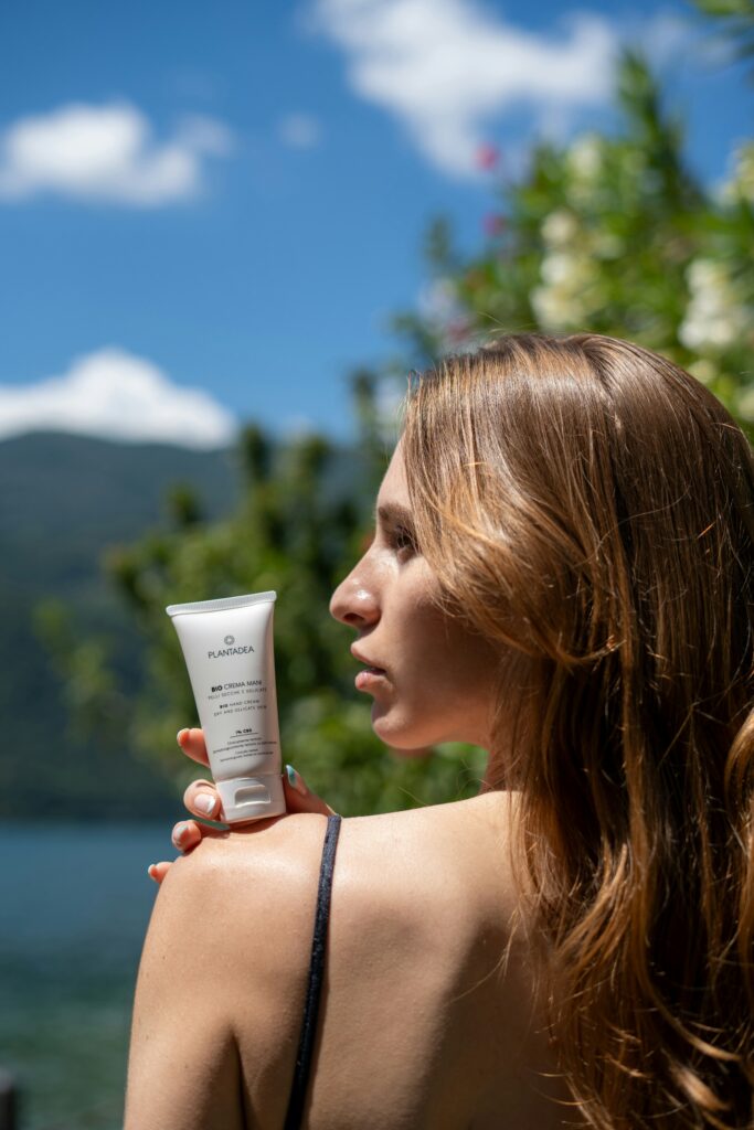 Flat lay of eco skincare products with readable ingredient labels – NZ clean beauty concept